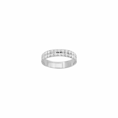 Alliance en or blanc, 4mm