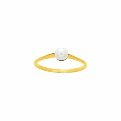 Bague en or jaune et perle d'eau douce