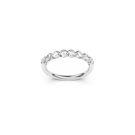 Alliance Isabelle Barrier en or blanc et diamant de 0.5ct, taille 52