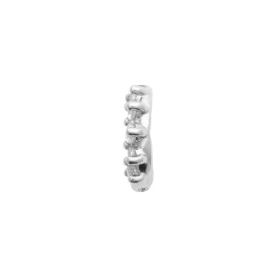 Créole en argent rhodié et oxyde de zirconium