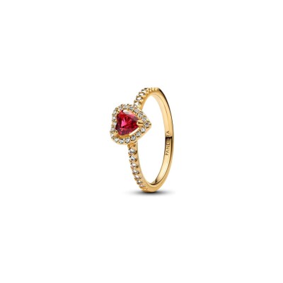 Bague Pandora Cœur Surélevé en métal doré, taille 52
