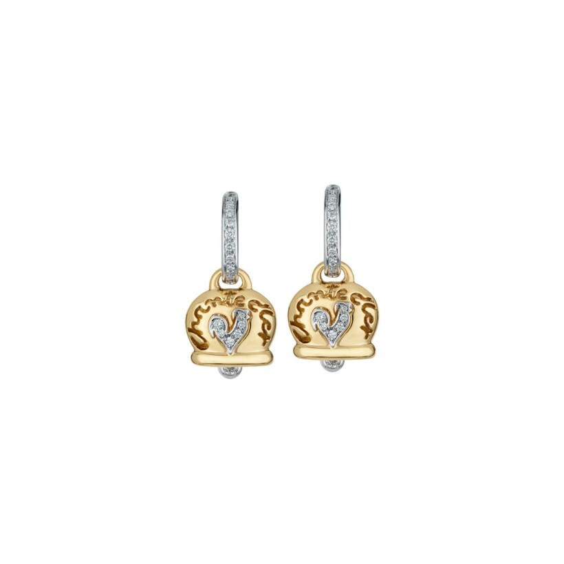 Boucles d'oreilles Chantecler Campanelle en or jaune et diamants