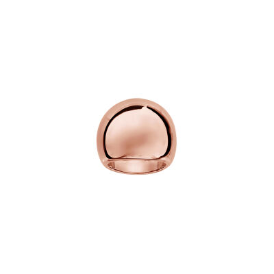 Bague jonc en acier et PVD doré rose, taille 54
