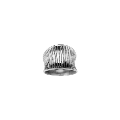 Bague incurvée en acier, taille 56
