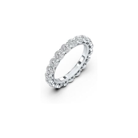 Alliance Isabelle Barrier en or blanc et diamants de 1.3cts, taille 52