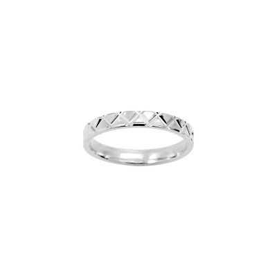 Alliance en or blanc, 3mm