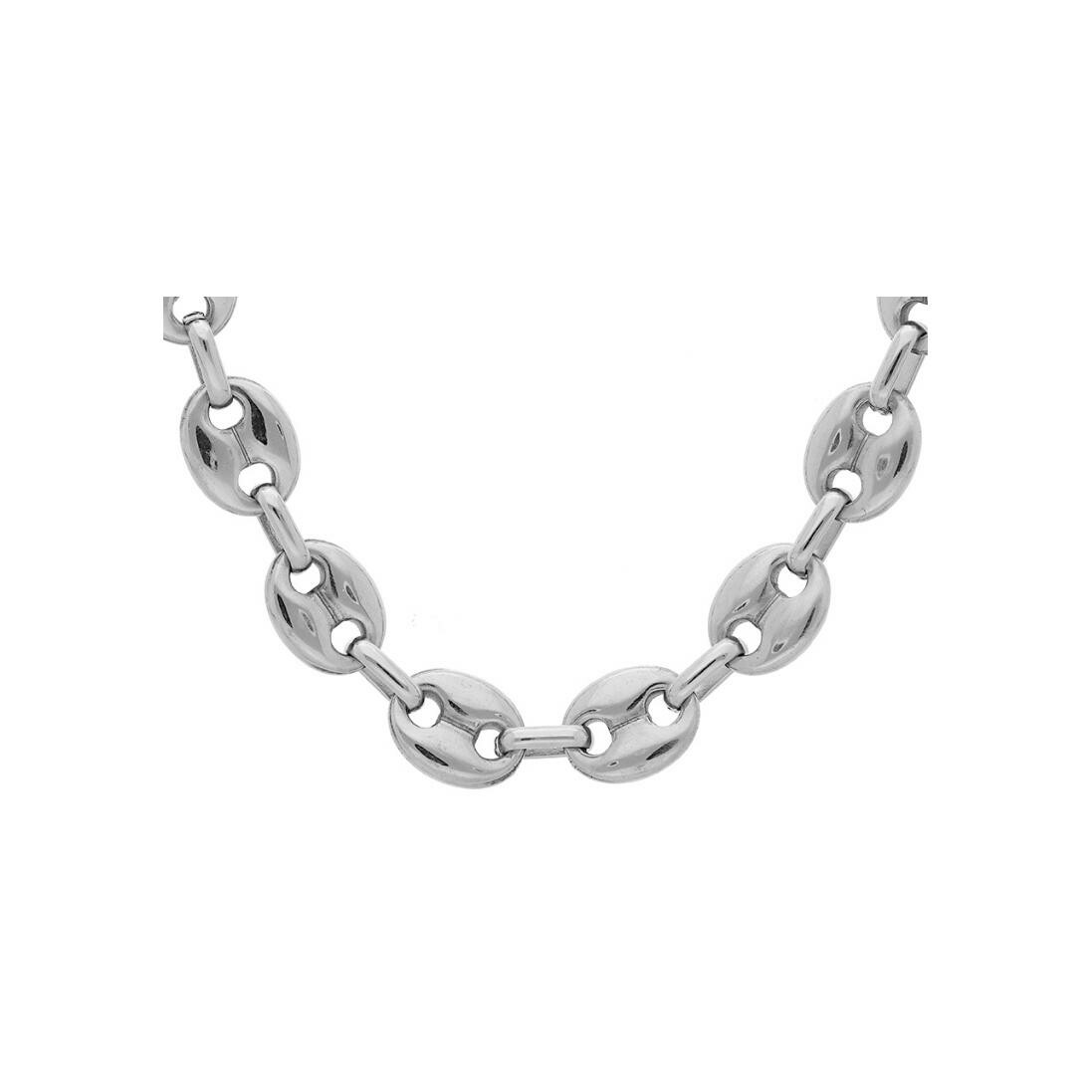 Collier maille grain de café en acier