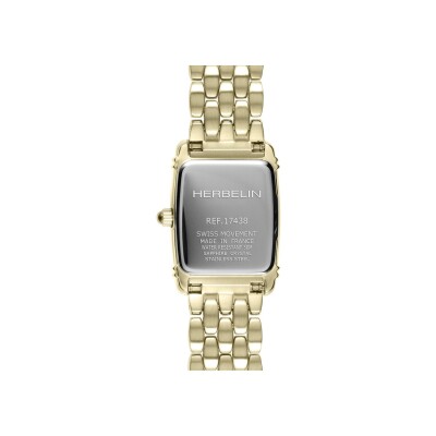 Montre HERBELIN Art Déco Tonneau Quartz 17438BP1N22