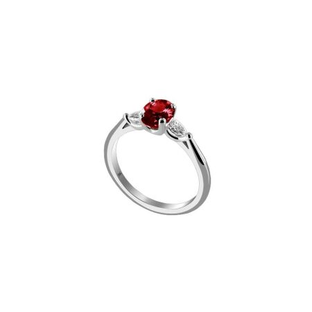 Bague Waskoll Fusion en or rose, rubis et diamants