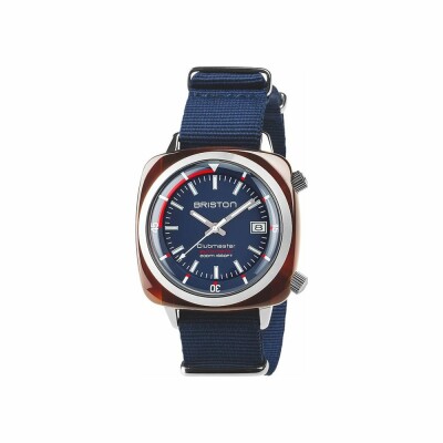 Montre Briston Clubmaster Diver HMS Date Acier et Acétate