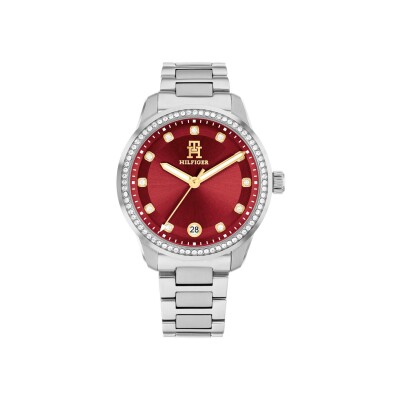 Montre Tommy Hilfiger en acier bordeaux 1782794