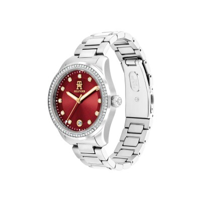 Montre Tommy Hilfiger en acier bordeaux 1782794