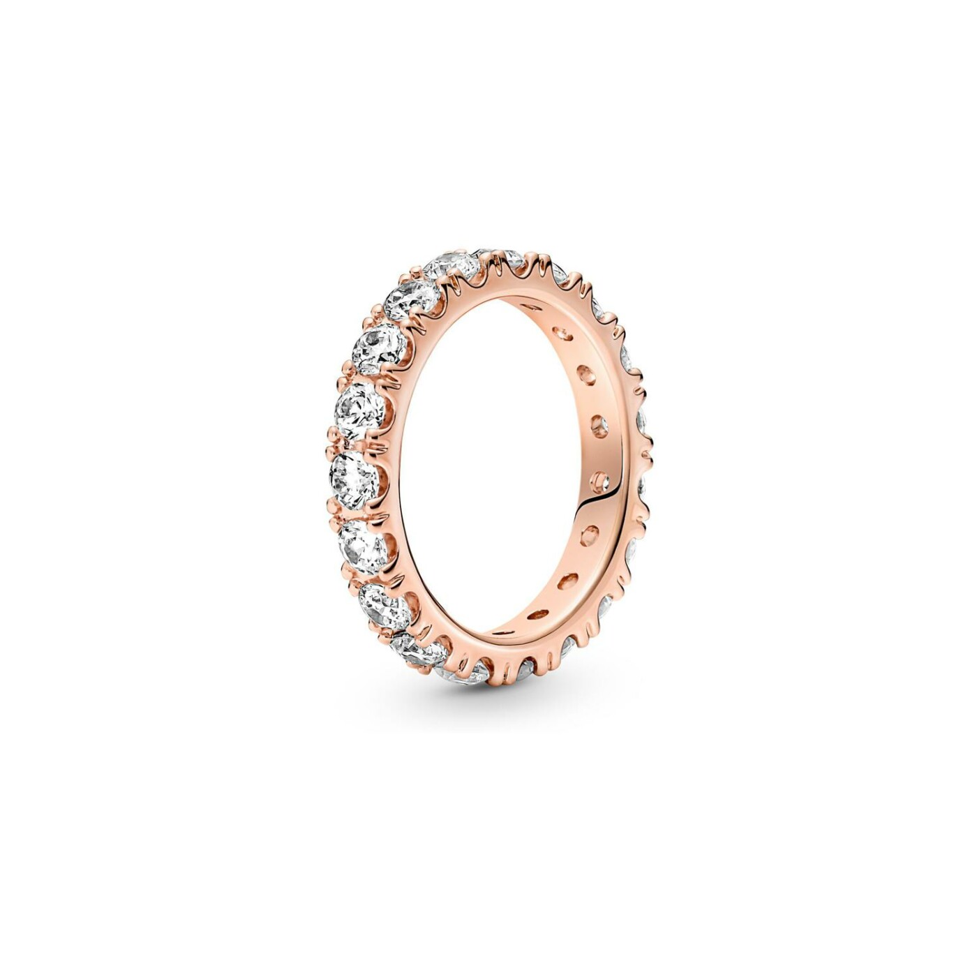 Bague Pandora éternité en métal doré rose, taille 54