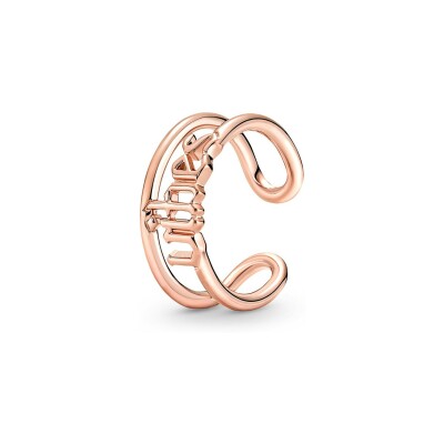 Bague ouverte Pandora Me Vibes en métal doré rose, taille 54