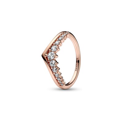 Bague Pandora Timeless Pavée Flottante Vœu Timeless en métal doré rose, taille 56