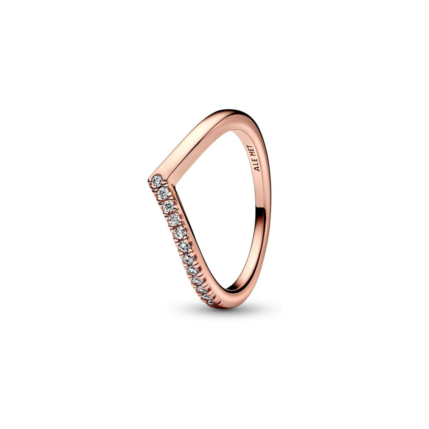 Bague Pandora Timeless Semi-scintillante Vœu en métal doré rose, taille 52