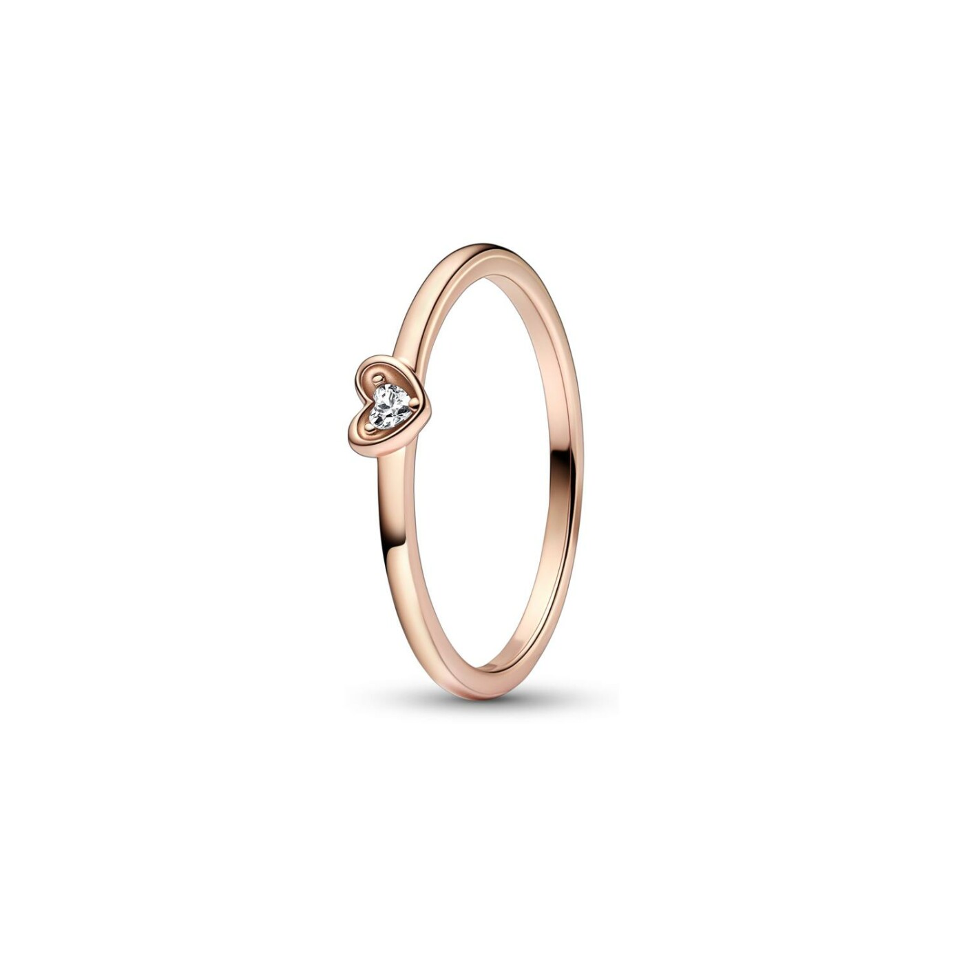 Bague Pandora en métal doré rose et oxydes de zirconium taille 52