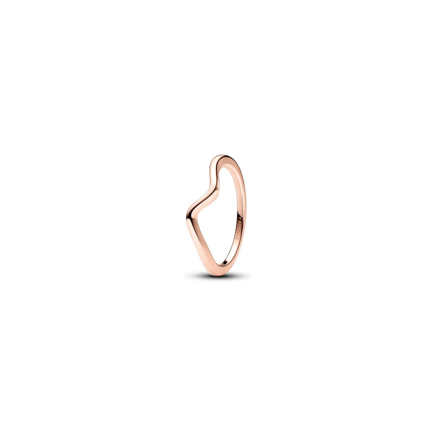 Bague Pandora Vague Polie en métal doré rose, taille 54