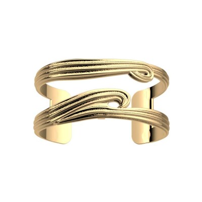 Bracelet manchette Les Georgettes Rive Droite en laiton finition dorée, 25 mm