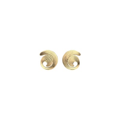 Boucles d'oreilles Les Georgettes Rive Droite en laiton finition dorée, 20 mm