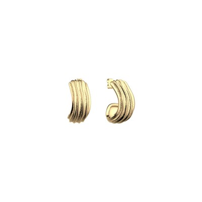 Boucles d'oreilles Les Georgettes Rive Droite en laiton finition dorée