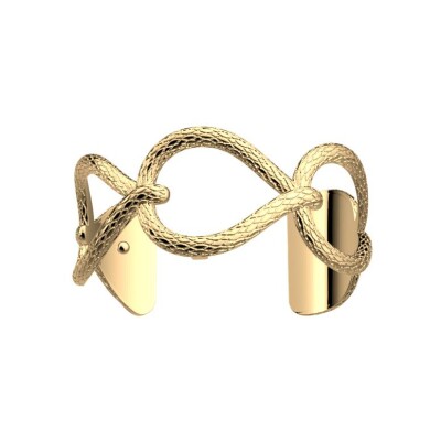 Bracelet manchette Les Georgettes Danaé en laiton finition dorée, 25 mm