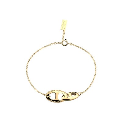 Bracelet Les Georgettes Expresso en laiton finition dorée