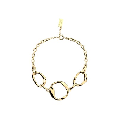 Bracelet Les Georgettes Café Crème en laiton finition dorée, 20 mm