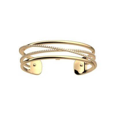 Bracelet manchette Les Georgettes Liens en laiton finition dorée, 14 mm