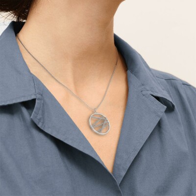 Collier Les Georgettes Liens en laiton finition argentée, 25 mm