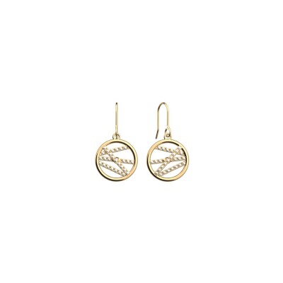 Boucles d'oreilles Les Georgettes Liens en laiton finition dorée, 16 mm