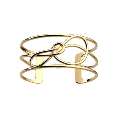 Bracelet manchette Les Georgettes Ariane en laiton finition dorée, 25 mm