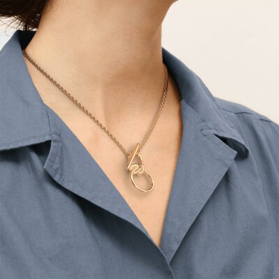 Collier Les Georgettes Ariane en laiton finition dorée, 20 mm