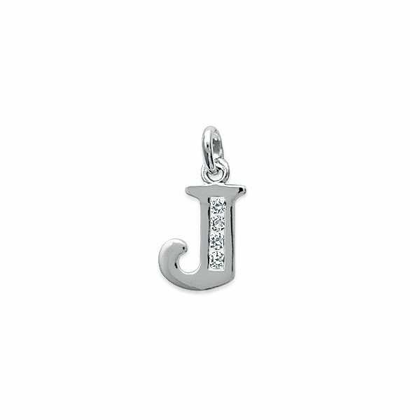 Pendentif en argent rhodié et oxydes de zirconium