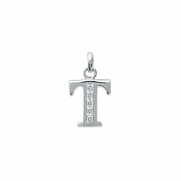 Pendentif en argent rhodié et oxydes de zirconium