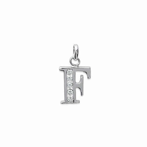 Pendentif en argent rhodié et oxydes de zirconium