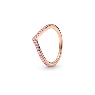 Bague Pandora vœu timeless en métal doré rose, taille 60