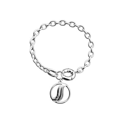 Bracelet Les Georgettes Drapé en laiton finition argentée, 16 mm