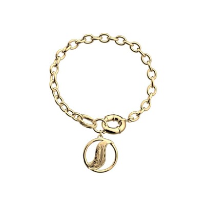 Bracelet Les Georgettes Drapé en laiton finition dorée, 16 mm