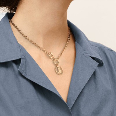 Collier Les Georgettes Drapé en laiton finition dorée, 16 mm