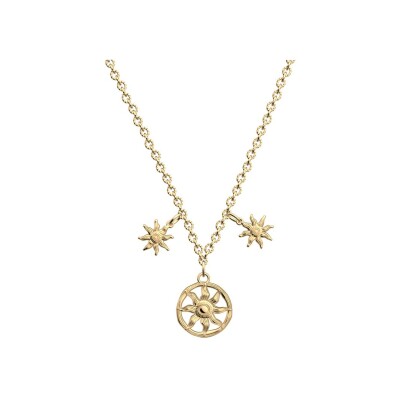 Collier Les Georgettes Helios en laiton finition dorée, 16 mm