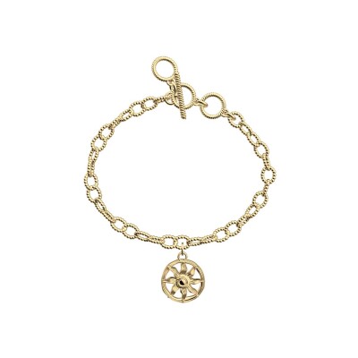 Bracelet Les Georgettes Helios en laiton finition dorée, 16 mm