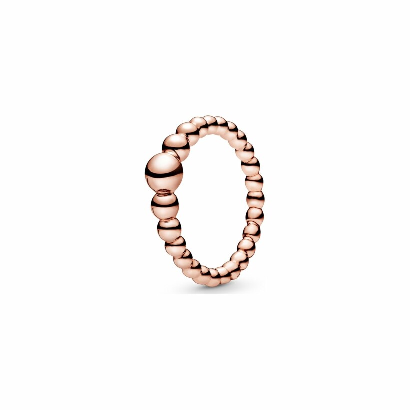 Bague Purely Pandora fil de perles en métal doré rose, taille 50