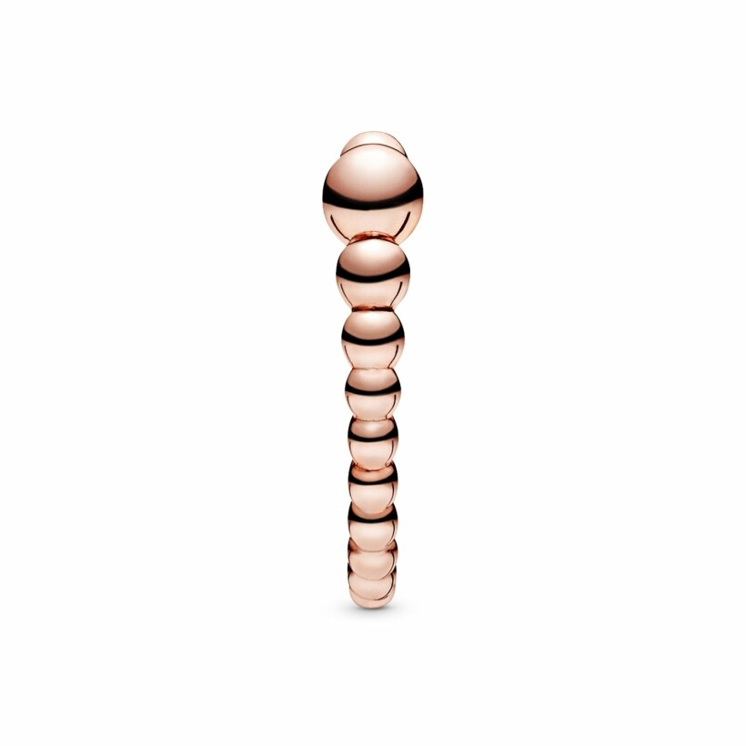 Bague Purely Pandora fil de perles en métal doré rose, taille 54
