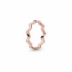 Bague Pandora Wish zigzag en métal doré rose, taille 54