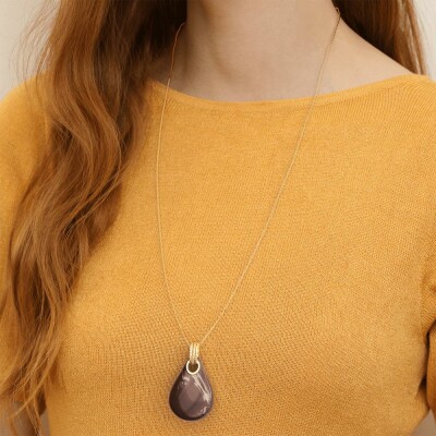 Collier Les Georgettes Montmartre en acier finition dorée