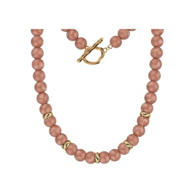 Collier Les Georgettes Olivia en acier finition dorée