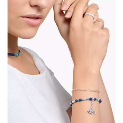 Pendentif Thomas Sabo Charm Club en argent et pierres de synthèse