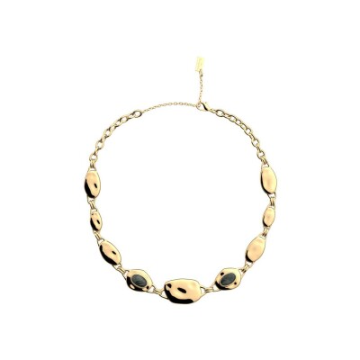Collier Les Georgettes Miranda en laiton finition dorée et jaspe