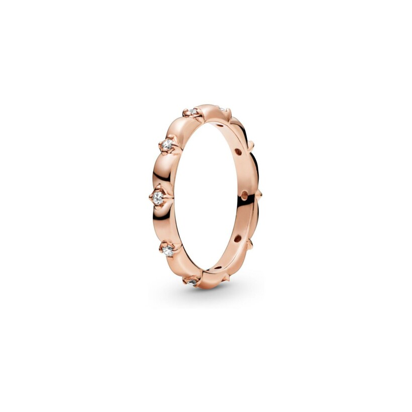 Bague Pandora Pétales De Fleur en métal doré rose, taille 50